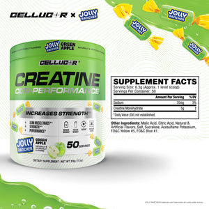 Cellucor Creatine Powder, Jolly Rancher Cherry- Increases Strength, Lean Muscle Mass & Endurance, Micronized Creatine for Fast Absorption, 5g Creatine per Serving, 50 Servings