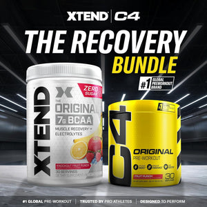 Xtend Original BCAA Powder Airheads Candy Flavor, 7g BCAA and 2.5g L-Glutamine, Sugar Free Post Workout Muscle Recovery Drink with Amino Acids for Men & Women, 30 Servings