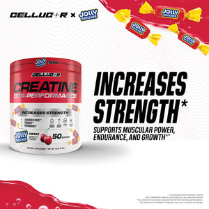 Cellucor Creatine Powder, Jolly Rancher Cherry- Increases Strength, Lean Muscle Mass & Endurance, Micronized Creatine for Fast Absorption, 5g Creatine per Serving, 50 Servings
