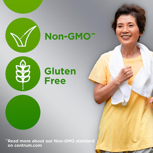 Centrum Silver Multivitamin for Adults 50 Plus, Multivitamin/Multimineral Supplement with Vitamin D3, B Vitamins, Calcium and Antioxidants, Gluten Free, Non-GMO Ingredients - 150 Count