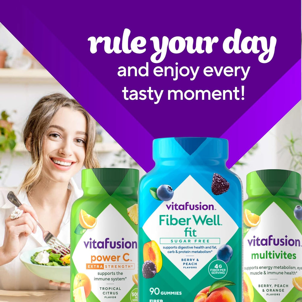 Vitafusion Fiber Well Fit Gummies Supplement, 90 Count (Packaging May Vary)