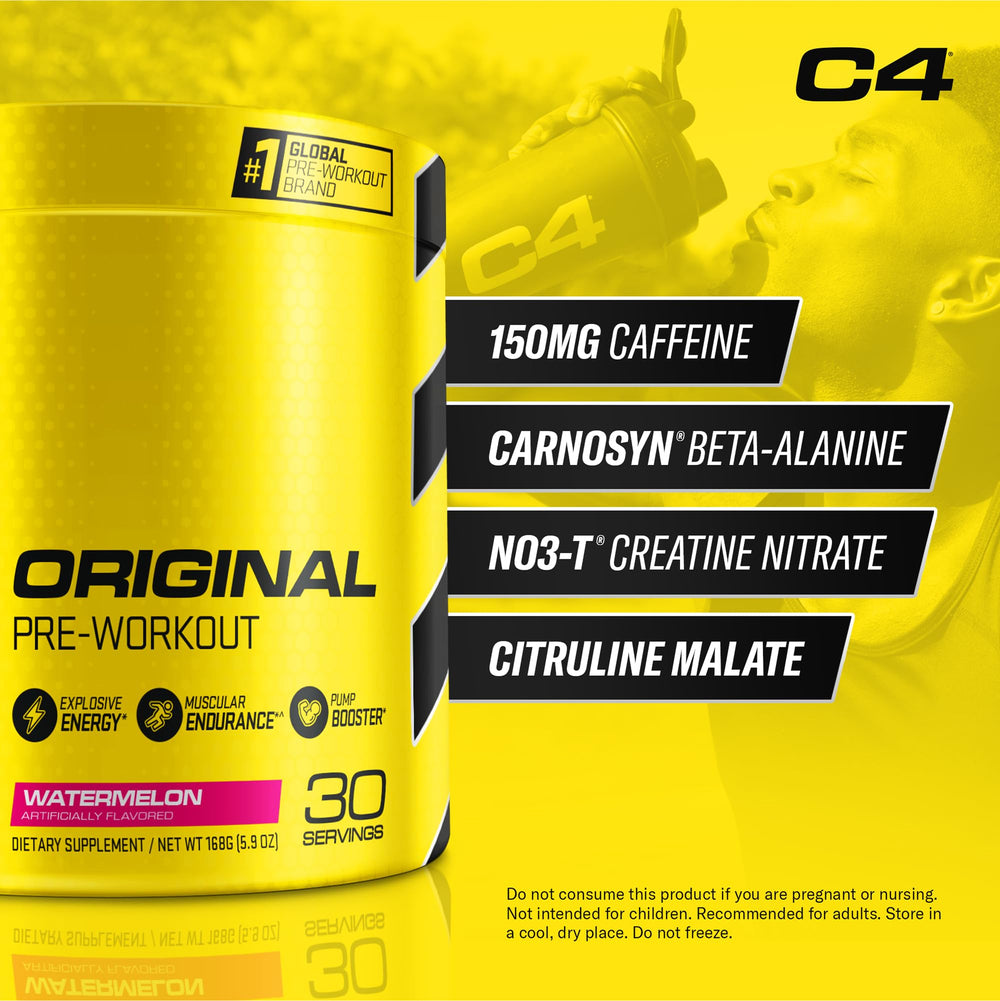 Cellucor C4 Original Pre Workout Powder Frozen Bombsicle Sugar Free Preworkout Energy for Men & Women 150mg Caffeine + Beta Alanine + Creatine - 30 Servings (Packaging May Vary)