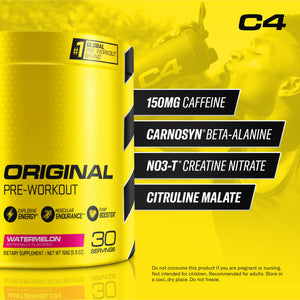 Cellucor C4 Original Pre Workout Powder Frozen Bombsicle Sugar Free Preworkout Energy for Men & Women 150mg Caffeine + Beta Alanine + Creatine - 30 Servings (Packaging May Vary)