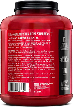 BSN SYNTHA-6 Whey Protein Powder with Micellar Casein, Milk Protein Isolate Powder, Chocolate Peanut Butter, 48 Servings (Packaging May Vary)