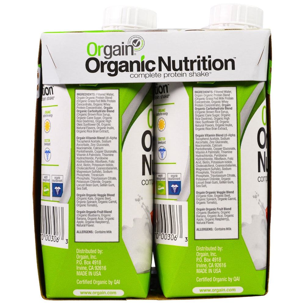 Orgain Vegan Nutritional Shake Sweet Vanilla Bean (Pack of 12)