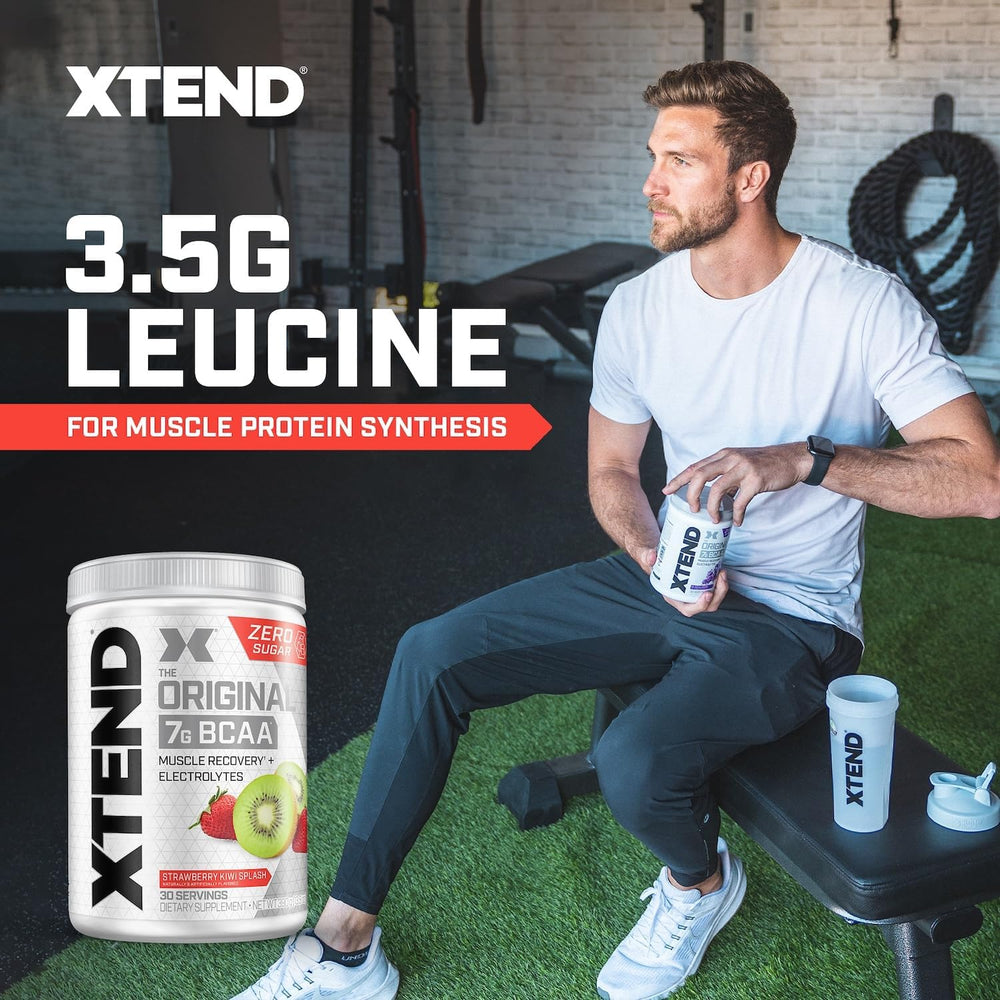 Xtend Original BCAA Powder 7g BCAA and 2.5g L-Glutamine, Sugar Free Post Workout Muscle Recovery Drink with Amino Acids for Men & Women, 90 Servings
