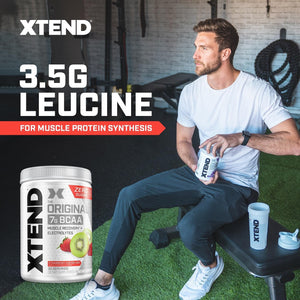 Xtend Original BCAA Powder 7g BCAA and 2.5g L-Glutamine, Sugar Free Post Workout Muscle Recovery Drink with Amino Acids for Men & Women, 90 Servings