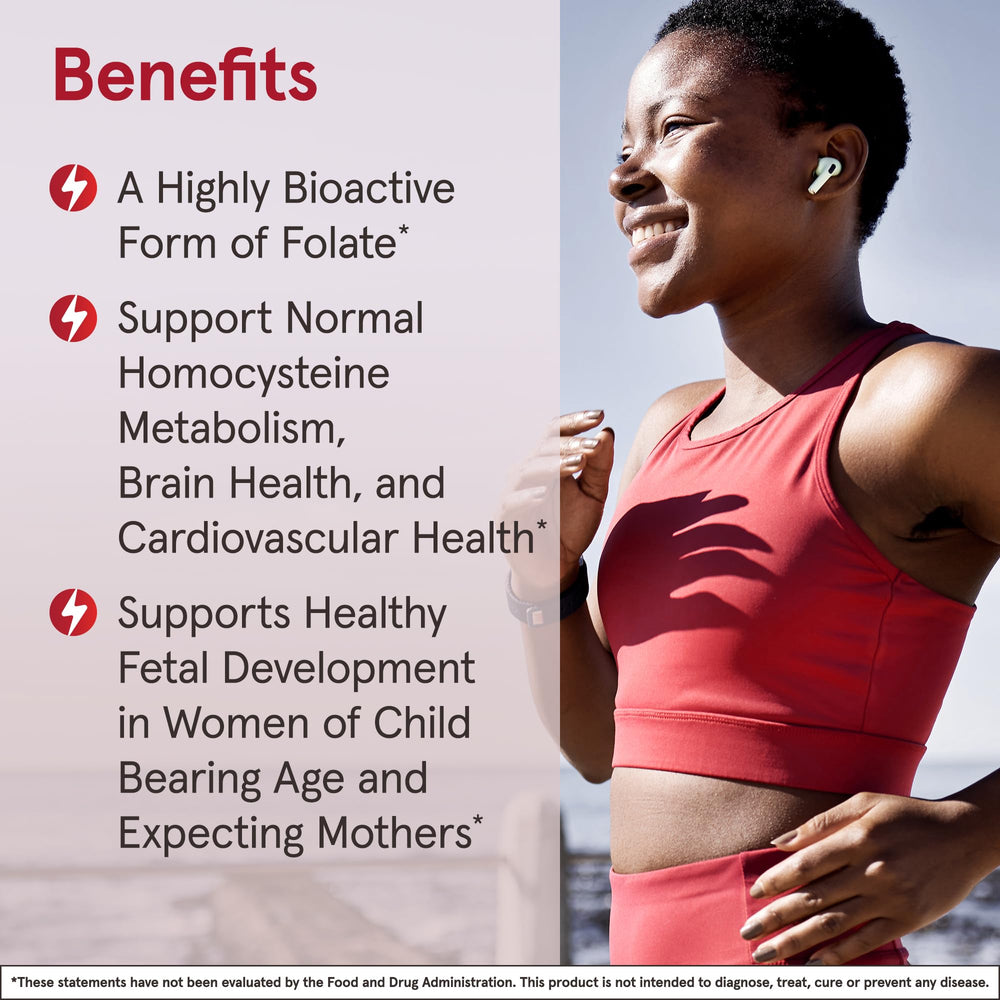 Jarrow Formulas Extra Strength Methyl Folate 400 mcg, Dietary Supplement for Cardiovascular and Neurologic Health Support, 60 Veggie Capsules, 60 Day Supply (Pack of 12)