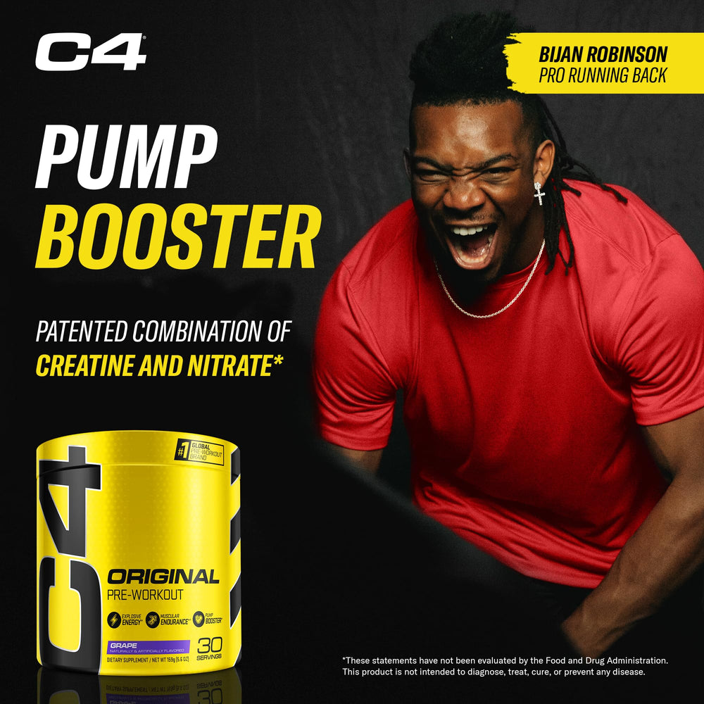 Cellucor C4 Original Pre Workout Powder Frozen Bombsicle Sugar Free Preworkout Energy for Men & Women 150mg Caffeine + Beta Alanine + Creatine - 30 Servings (Packaging May Vary)