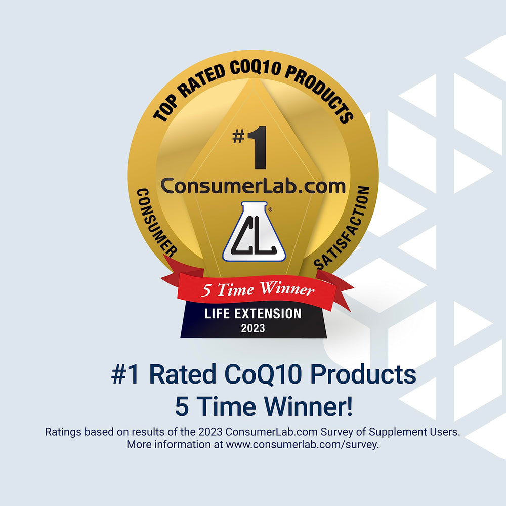 Life Extension Super Ubiquinol CoQ10 with Enhanced Mitochondrial Support, ubiquinol CoQ10, shilajit, potent heart health & cellular energy production support, ultra-absorbable, gluten-free, 60 softgel