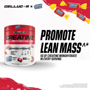 Cellucor Creatine Powder, Jolly Rancher Cherry- Increases Strength, Lean Muscle Mass & Endurance, Micronized Creatine for Fast Absorption, 5g Creatine per Serving, 50 Servings