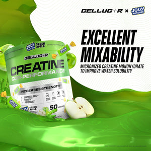 Cellucor Creatine Powder, Jolly Rancher Green Apple - Increases Strength, Lean Muscle Mass & Endurance, Micronized Creatine for Fast Absorption, 5g Creatine per Serving, 50 Servings