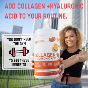 Collagen Peptides Powder By Optimum Nutrition, Vitamin C & D for Immune Support, 20g Hydrolyzed Collagen with Hyaluronic Acid, Watermelon Citrus, 28 Servings, Supports Healthy Skin, Hair & Joints