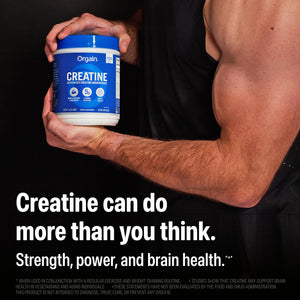 Orgain Creatine Monohydrate Micronized Powder, 100 Servings, Unflavored, Supports Muscle Growth, Post Workout Recovery and Brain Health, No Artificial Additives, for Men & Women, Vegan