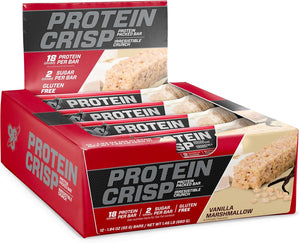 BSN - Syntha-6 Protein Crisp Bar - Svanilla Marshmallow - 12 Count (1.97 oz. each)
