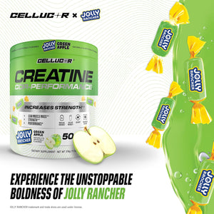 Cellucor Creatine Powder, Jolly Rancher Green Apple - Increases Strength, Lean Muscle Mass & Endurance, Micronized Creatine for Fast Absorption, 5g Creatine per Serving, 50 Servings