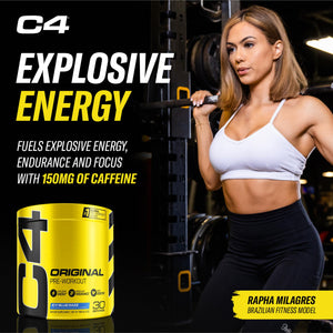Cellucor C4 Original Pre Workout Powder Frozen Bombsicle Sugar Free Preworkout Energy for Men & Women 150mg Caffeine + Beta Alanine + Creatine - 30 Servings (Packaging May Vary)