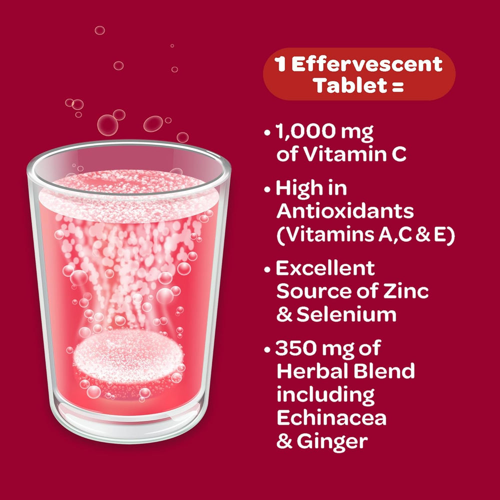Airborne Very Berry Effervescent Tablets, 10 Count - 1000mg of Vitamin C - Immune Support Supplement (Packaging May Vary) (Pack of 3)