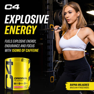 Cellucor C4 Original Pre Workout Powder Frozen Bombsicle Sugar Free Preworkout Energy for Men & Women 150mg Caffeine + Beta Alanine + Creatine - 30 Servings (Packaging May Vary)