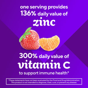 Vitafusion Power Zinc Gummy Vitamins, Strawberry Tangerine Flavored Immune Support (1), 90 Count (Pack of 2)