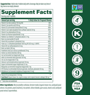 MegaFood Baby & Me 2 Prenatal Multi Minis - Prenatal Vitamins for Women with Choline & Methyl Folate - Gluten-Free, Vegetarian, Pre Natal Multivitamin for Women – 120 Minis Tablets, 30 Servings