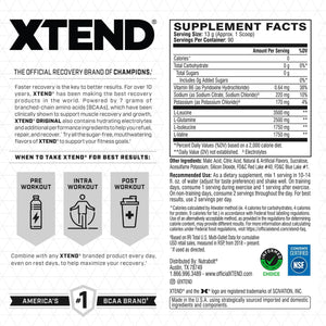 Xtend Original BCAA Powder 7g BCAA and 2.5g L-Glutamine, Sugar Free Post Workout Muscle Recovery Drink with Amino Acids for Men & Women, 90 Servings