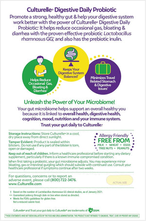 Culturelle Daily Probiotic, Digestive Health Capsules, 60 Count