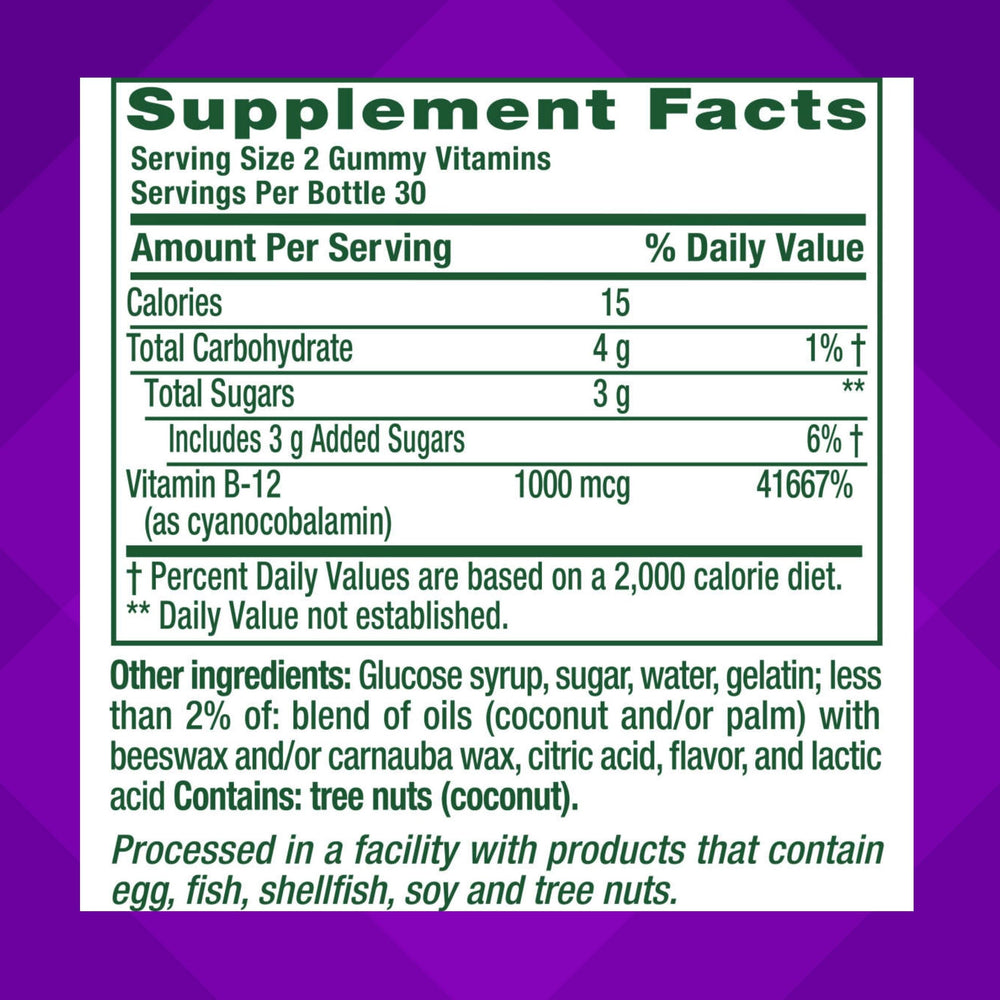 vitafusion Vitamin B12 Gummy Vitamins for Energy Metabolism Support, Raspberry Flavored, America’s Number 1 Gummy Vitamin Brand, 70 Day Supply, 140 Count