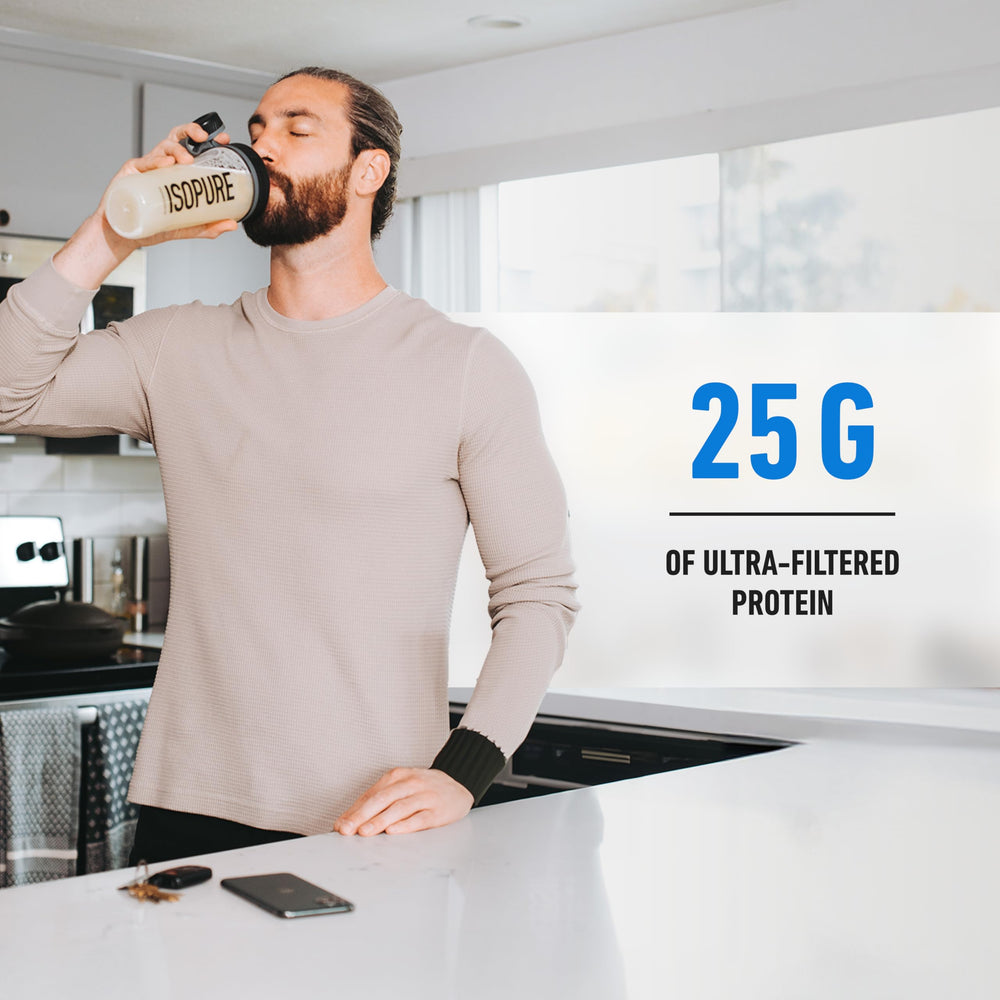 Isopure Bundle of Zero Carb 100% Pure Whey Isolate Protein Powder, Strawberries & Cream, 25g Protein Per Serving, 1 Lb, 15 Servings + Isopure 100% Pure Creatine Monohydrate Powder, 100 Servings