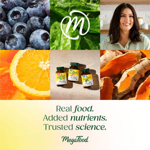 MegaFood Multivitamin for Women 55+ One Daily Womens Multivitamin with Vitamin D3, C, Zinc & Bioavailable Vitamin B12 & Folate - Healthy Aging, Brain & Bone Health, Vegetarian, 90 Tablets