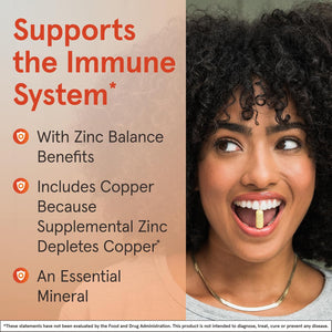 Jarrow Formulas Zinc Balance 15 mg - 100 Servings (Veggie Caps) - Zinc with Copper - Essential Minerals for Immune System Support - Immune Support Supplement - Gluten Free Copper Supplement, Vegan