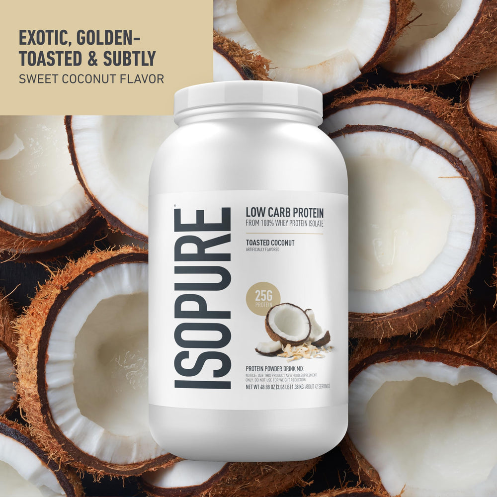 Isopure Bundle of Zero Carb 100% Pure Whey Isolate Protein Powder, Strawberries & Cream, 25g Protein Per Serving, 1 Lb, 15 Servings + Isopure 100% Pure Creatine Monohydrate Powder, 100 Servings