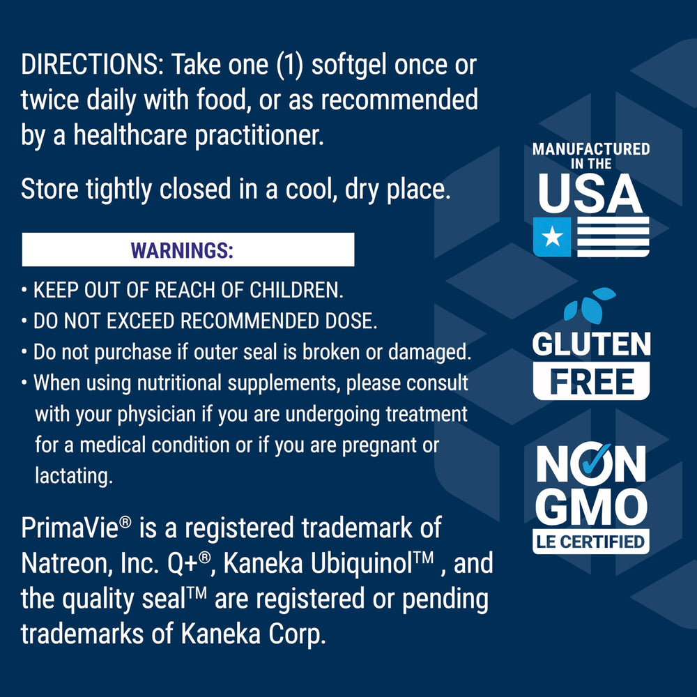 Life Extension Super Ubiquinol CoQ10 with Enhanced Mitochondrial Support, ubiquinol CoQ10, shilajit, potent heart health & cellular energy production support, ultra-absorbable, gluten-free, 60 softgel