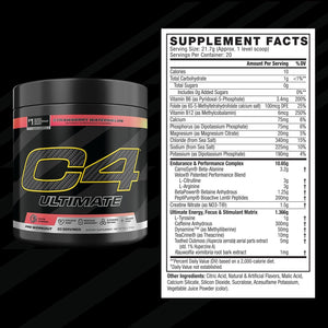 Cellucor C4 Ultimate Pre Workout Powder Strawberry Watermelon - Sugar Free Preworkout Energy Supplement for Men & Women - 300mg Caffeine + 3.2g Beta Alanine + 2 Patented Creatines - 20 Servings