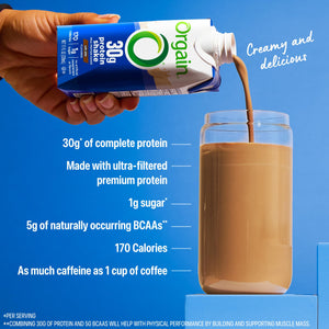 Orgain 38g High Protein Shake, Dairy Isolate Protein Milk, Vanilla, 6g BCAAs, 1g Sugar Per Serving, Meal Replacement, Ready to Drink, Keto Friendly, Gluten-Free 14 Fl Oz (Pack of 12)