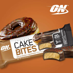 Optimum Nutrition Protein Cake Bites, Whipped Low Sugar Protein Bar, Flavor: Red Velvet, 12 Count