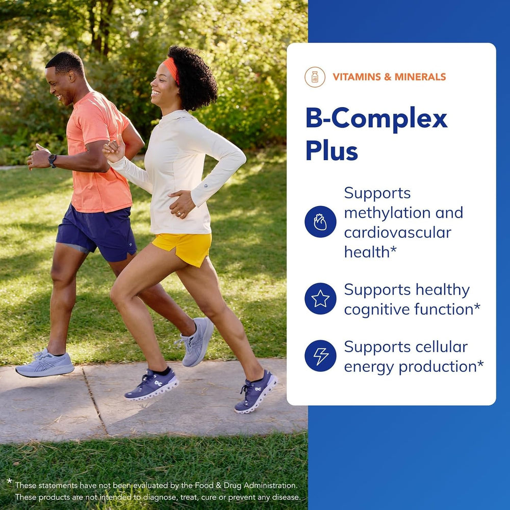 Pure Encapsulations B-Complex Plus - B Vitamins Supplement to Support Neurological Health, Cardiovascular Health, Energy Levels & Nervous System Support* - with Vitamin B12 & More - 120 Capsules
