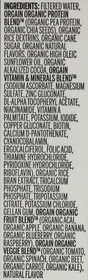 Orgain Clean Protein Shake Chocolate, 198 Fl. Oz.