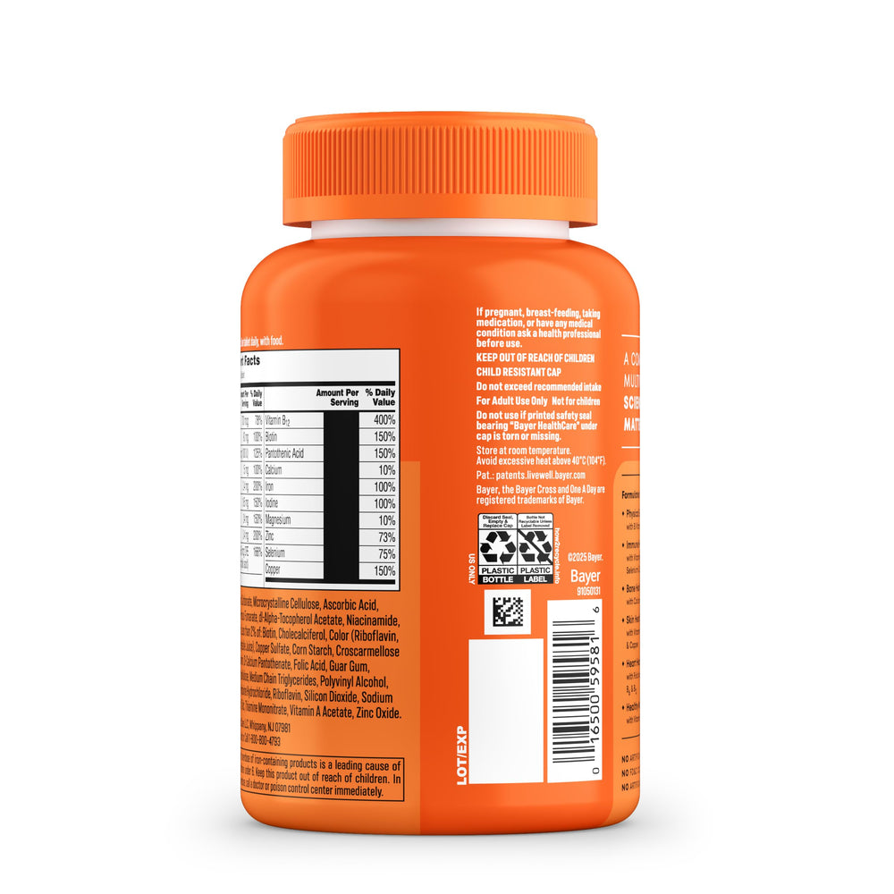 One A Day Multivitamin for Women- Daily Vitamins for Woman with Biotin, Calcium, Folic Acid, Iron & Zinc, Complete Women’s Vitamins, 200 Ct (Packaging May Vary)