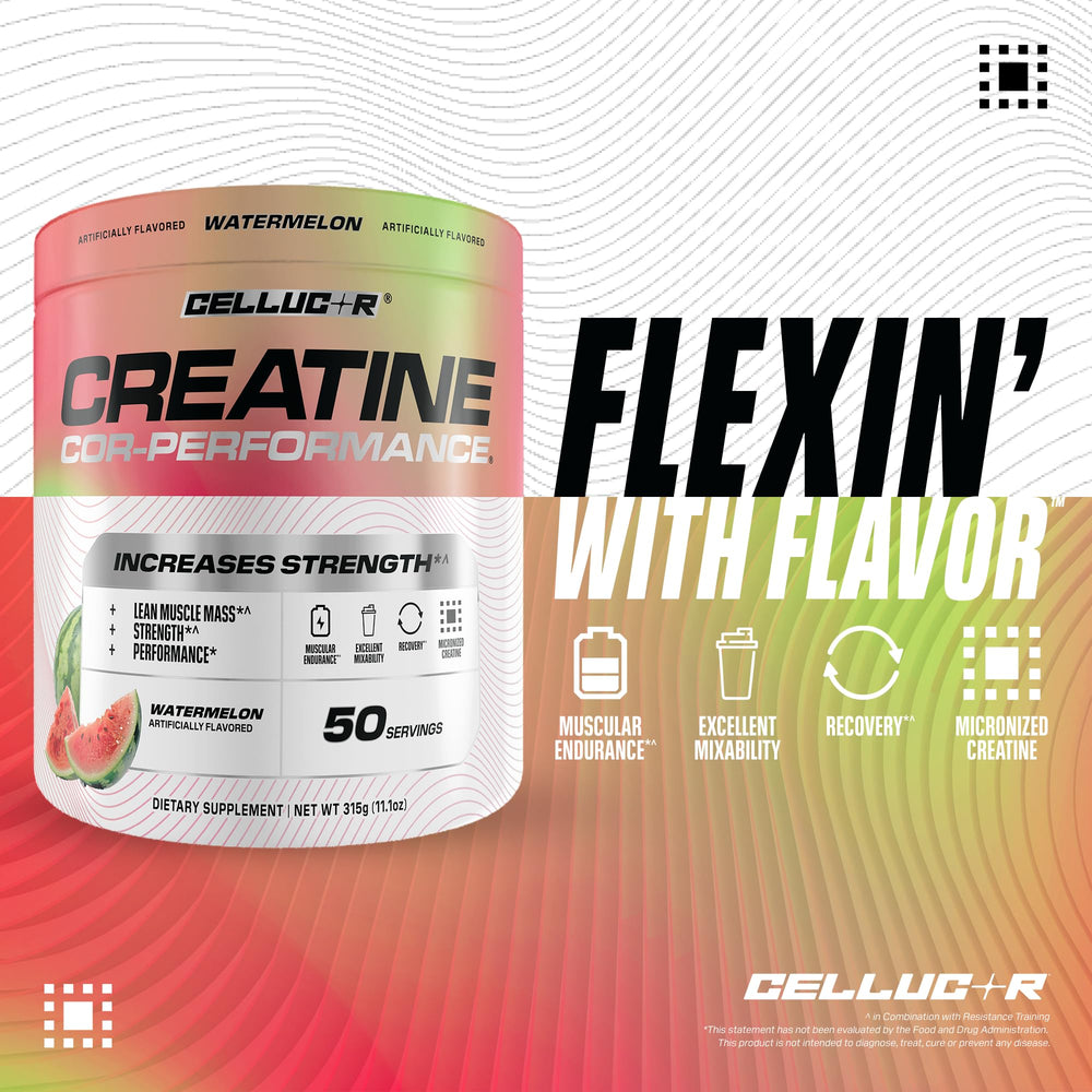 Cellucor Creatine Powder, Jolly Rancher Cherry- Increases Strength, Lean Muscle Mass & Endurance, Micronized Creatine for Fast Absorption, 5g Creatine per Serving, 50 Servings
