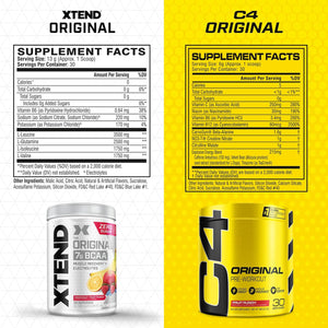 Xtend Original BCAA Powder Airheads Candy Flavor, 7g BCAA and 2.5g L-Glutamine, Sugar Free Post Workout Muscle Recovery Drink with Amino Acids for Men & Women, 30 Servings