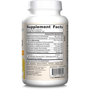 Jarrow Formulas BoneUp for Bone Density - Vitamin D3 and K2, Calcium Support, 240 Capsules, Provides Skeletal Nutrition, Up to 40 Days Supply
