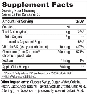 OLLY Metabolism Gummy Rings, Apple Cider Vinegar, Vitamin B12, Chromium, Energy and Digestive Health, Chewable Supplement, Apple Flavor - 30 Count