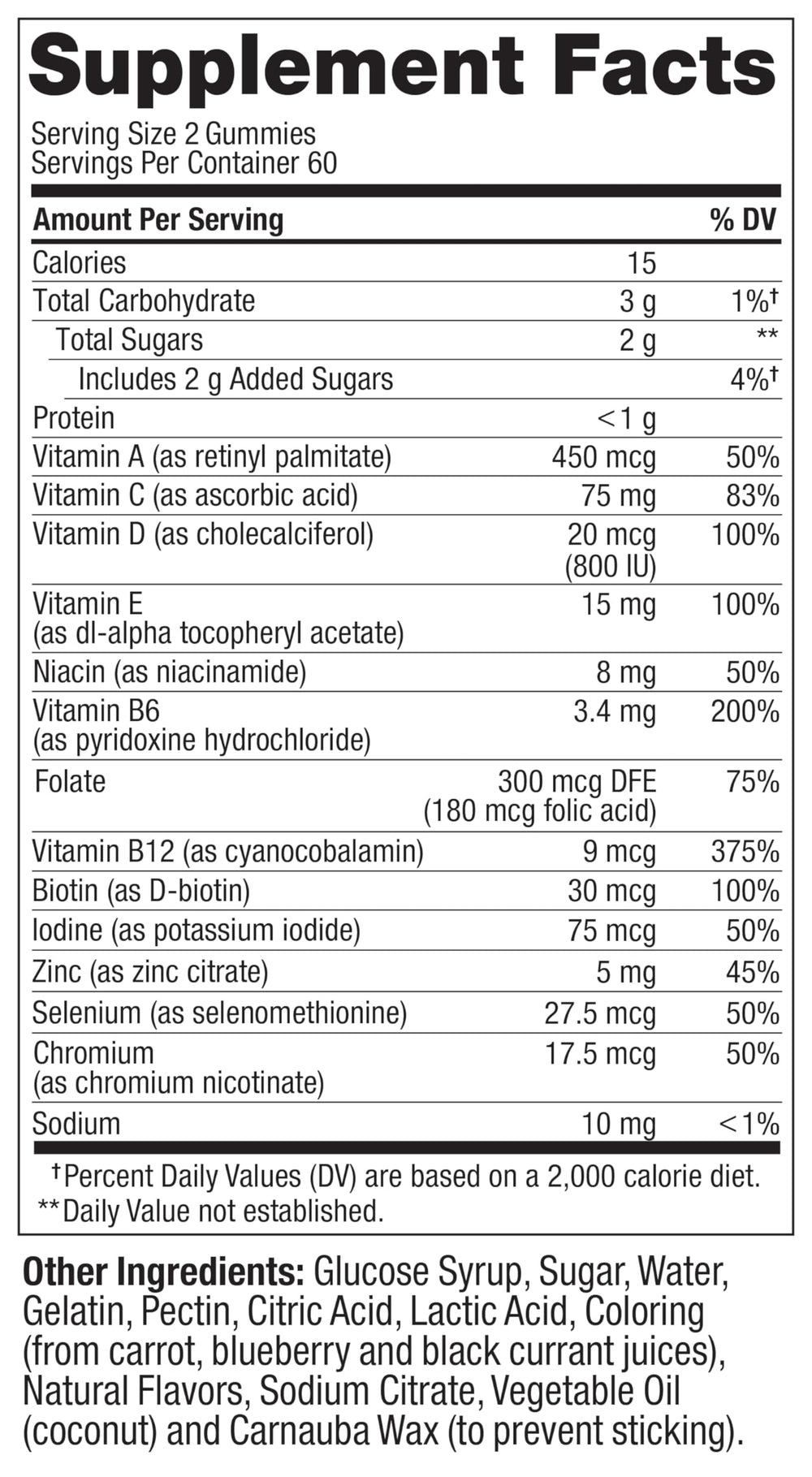 OLLY Men's Multivitamin Gummy, Vitamins A, C, D, E, B, Zinc, Blackberry Flavor, 45 Day Supply - 90 Count