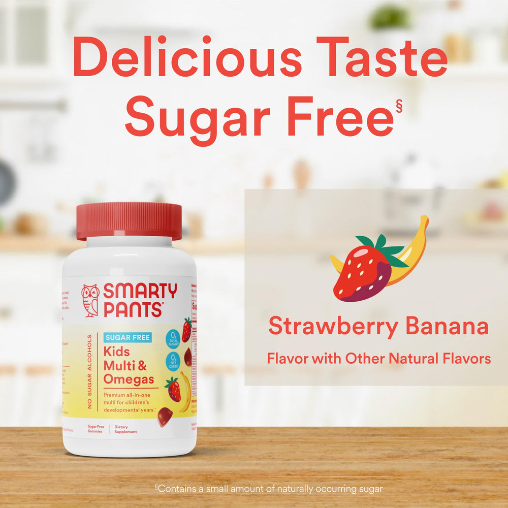 SmartyPants Organic Kids Multivitamin Gummies: Omega 3 (ALA), Vitamin D3, C, Vitamin B12, B6, A, K & Zinc for Immune Support, Biotin, Vegetarian, Three Fruit Flavors, 120 Count (30 Day Supply)