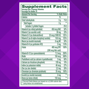 Vitafusion Womens Multivitamin Gummies, Berry Flavored Daily Vitamins for Women with Vitamins A, C, D, E, B-6 and B-12, 150 Count, 75 Day Supply, 150 Count