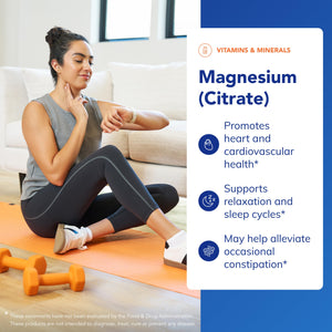 Pure Encapsulations Magnesium (Citrate) - Supplement for Sleep, Heart Health, Cognitive Health, Bone Health, Energy, Muscles, and Metabolism* - with Premium Magnesium - 180 Capsules