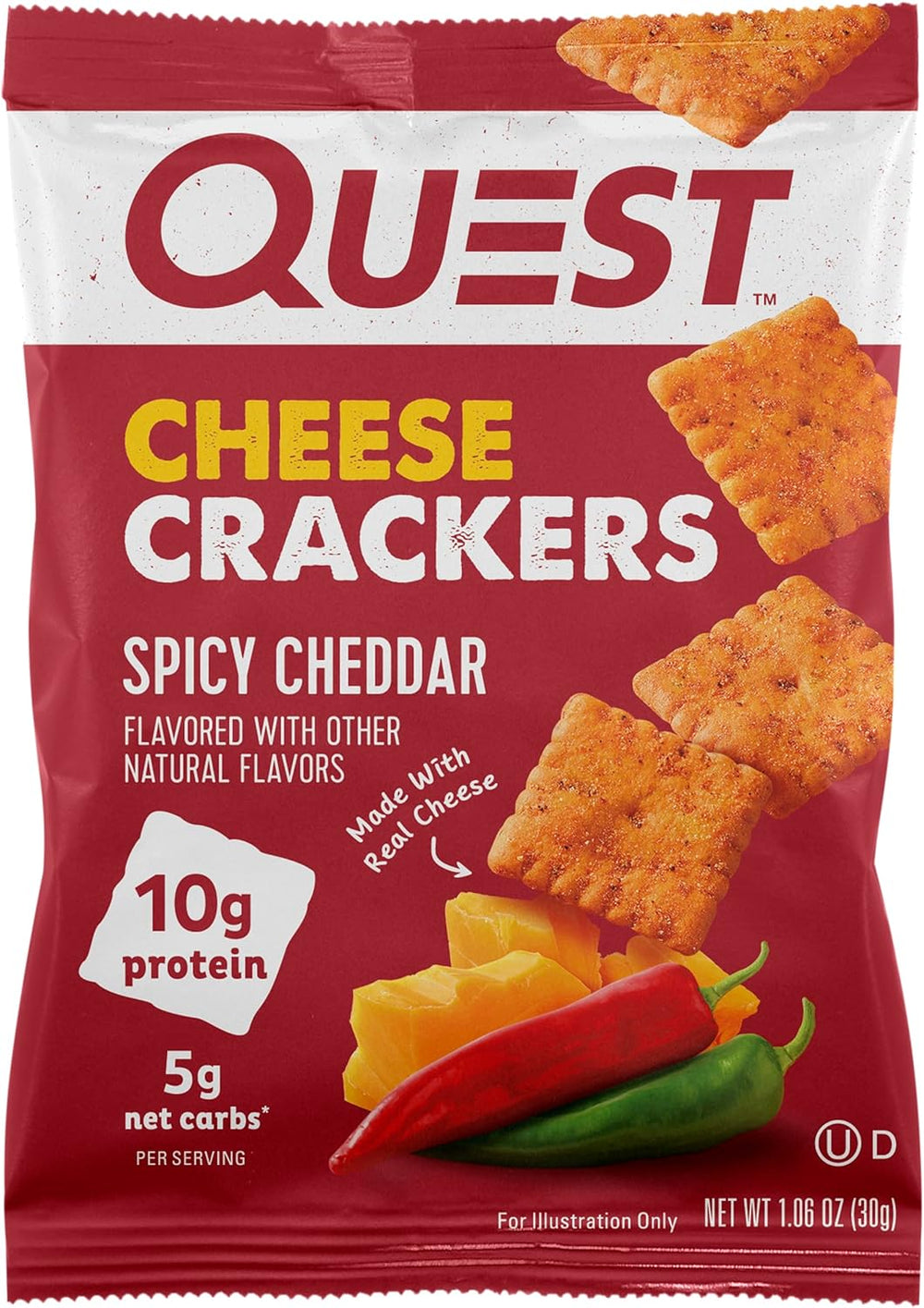 Quest Nutrition Frosted Strawberry Cake Cookies & Spicy Cheddar Cheese Crackers Bundle, 16 Cookies & 12 Bags
