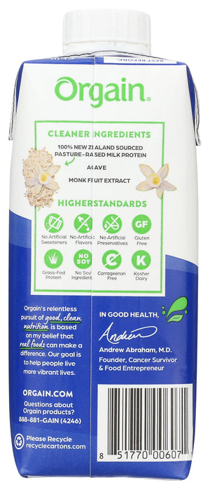 Orgain Clean Protein Shake Chocolate, 198 Fl. Oz.