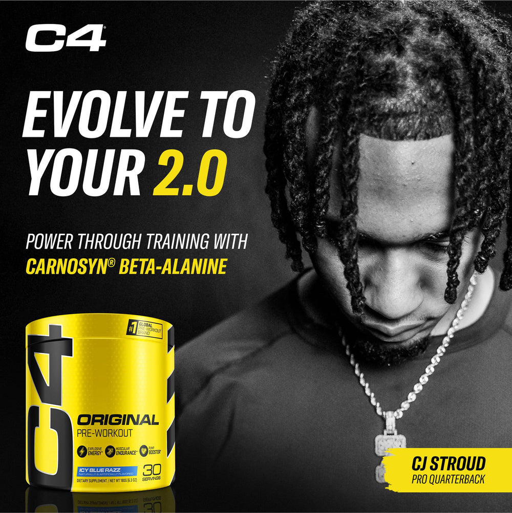 Cellucor C4 Original Pre Workout Powder Frozen Bombsicle Sugar Free Preworkout Energy for Men & Women 150mg Caffeine + Beta Alanine + Creatine - 30 Servings (Packaging May Vary)